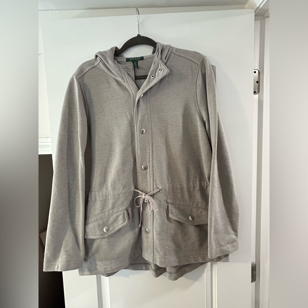 LAUREN Ralph Lauren grey hooded utility jacket